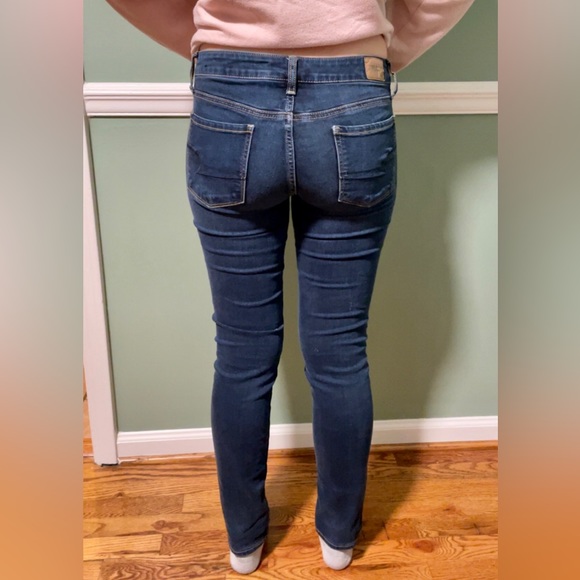 American Eagle SUPER STRETCH Skinny Jeans Dark Wash - Picture 2 of 12